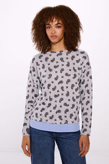 Springfield Playera estampada combinada gris