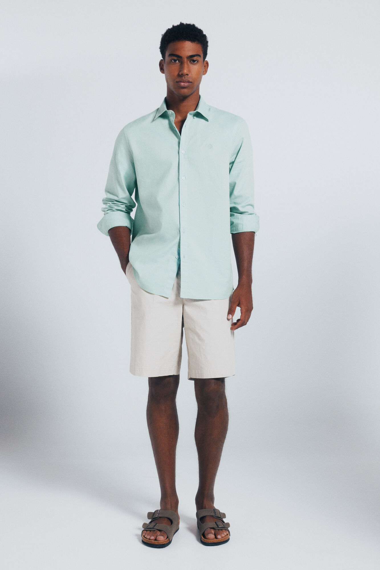 Springfield Camisa estructura verde