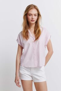 Springfield Camisa de algod&oacute;n cuello mao