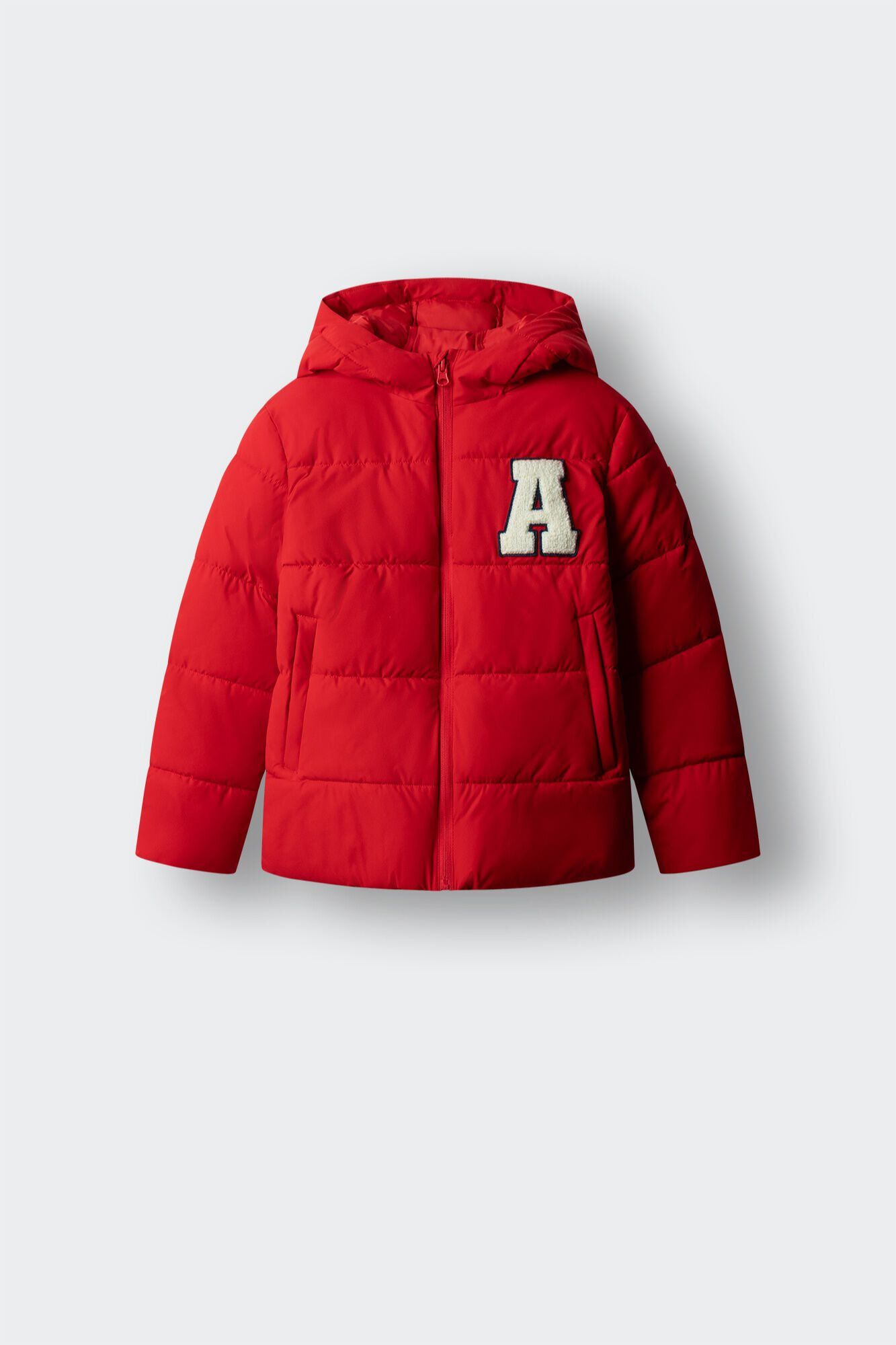 Springfield Kids Chamarra acolchada puffa parche ni&ntilde;o rojo