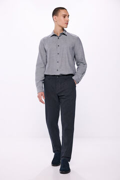 Springfield Camisa estructura afranelada gris