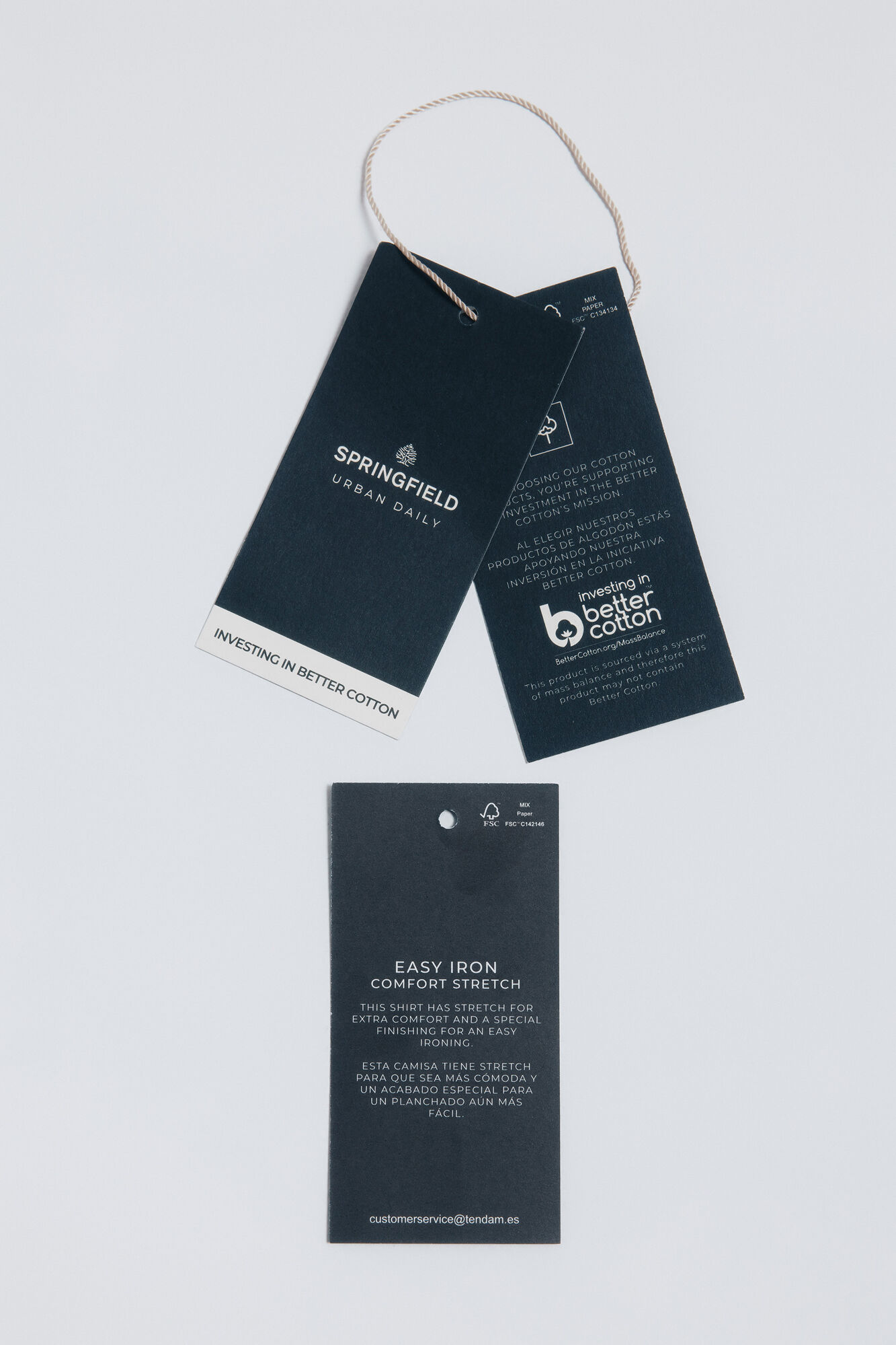 Springfield Camisa de popel&iacute;n con estampado natural