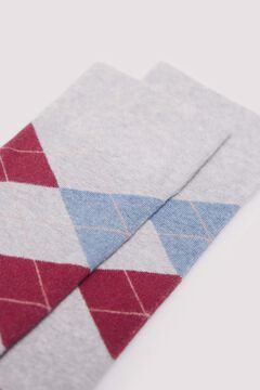 Springfield Calcetín jacquard rombos gris