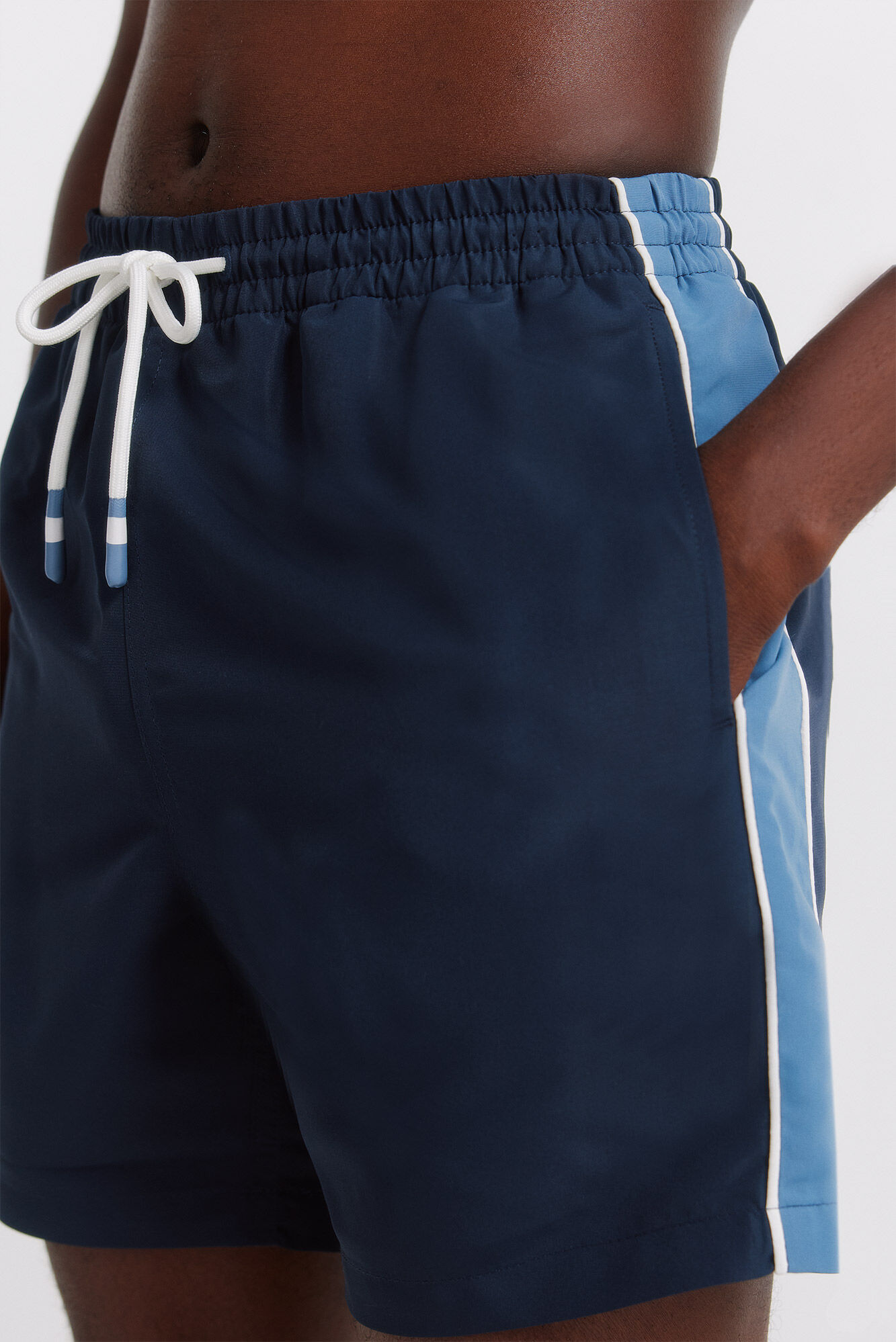 Springfield Traje de ba&ntilde;o liso con cortes azulado