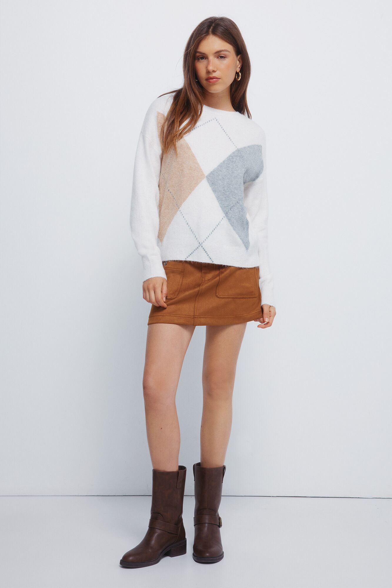 Springfield Jersey frontal en forma de diamante caf&eacute;