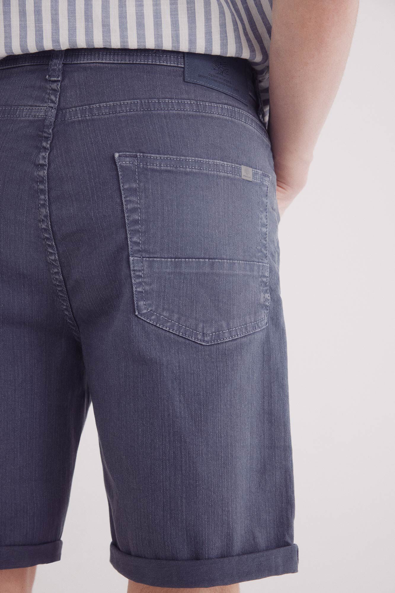 Springfield Bermuda color lavada slim fit azul indigo