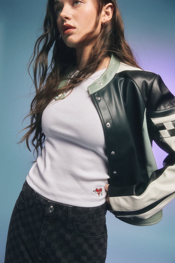 Springfield Chamarra motera negro