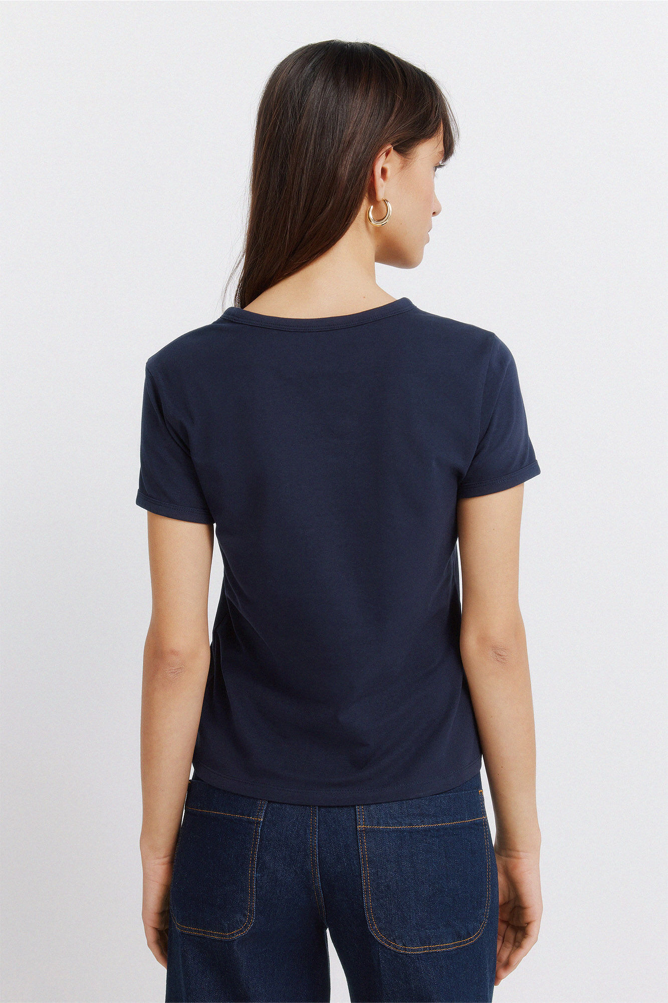 Springfield Playera b&aacute;sica entallada negro