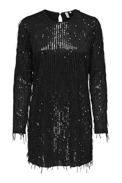 Springfield Vestido corto lentejuelas negro