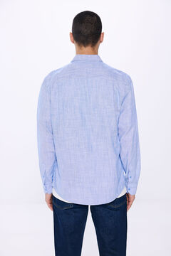Springfield Camisa estructura bicolor azulado