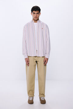 Springfield Camisa oxford rayas rojo