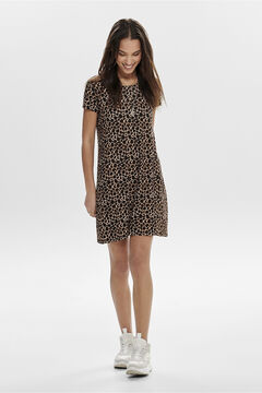 Springfield Vestido corto estampado negro