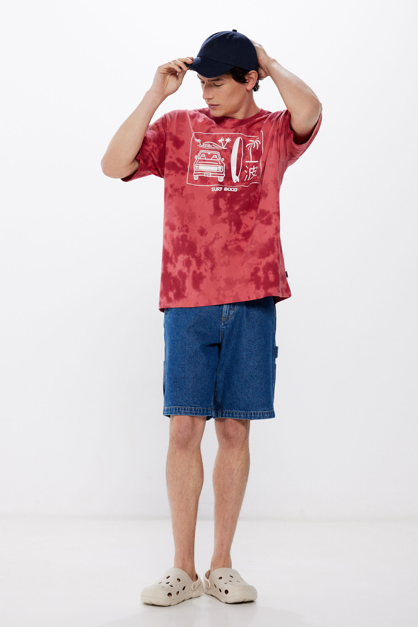 Springfield Playera surf tie dyed rojo