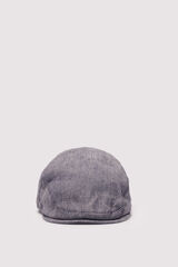 Springfield Gorra plana mezcla lino espiga azul azulado