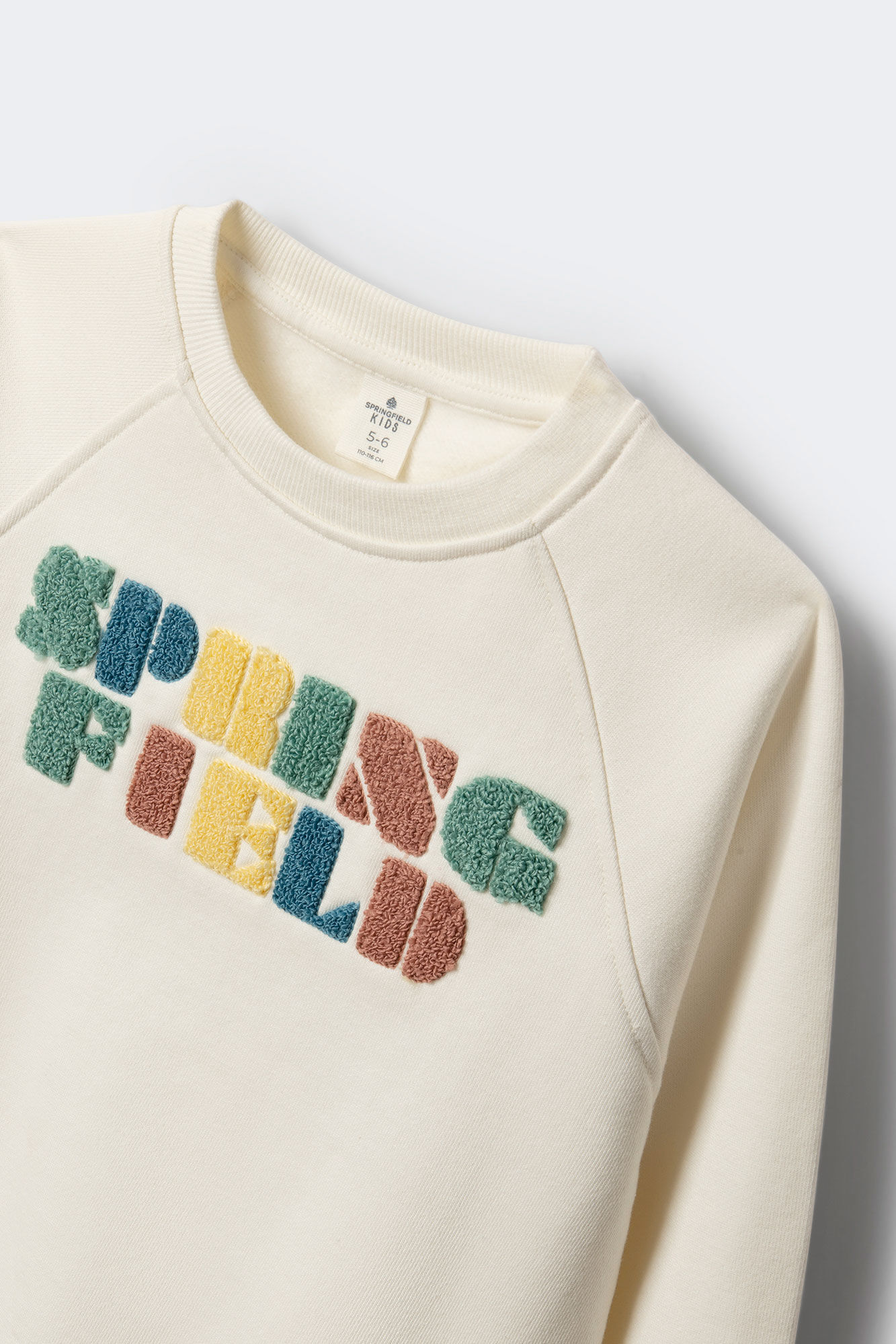 Springfield Kids Sudadera logo Springfield ni&ntilde;o marfil