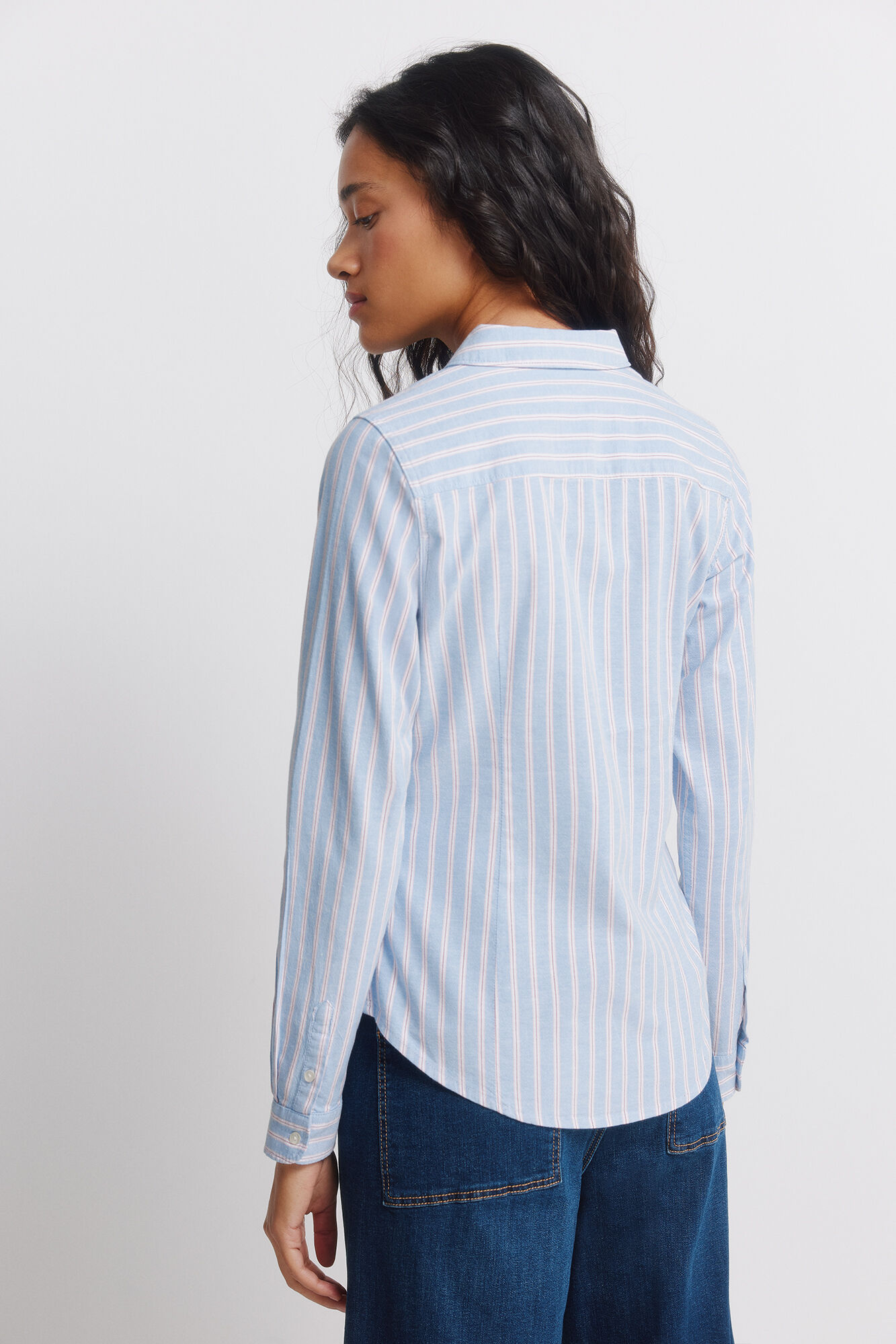 Springfield Camisa de algod&oacute;n Oxford azul