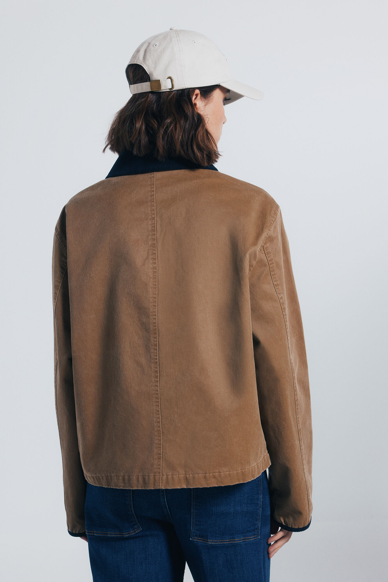 Springfield Chaqueta corta encerada beige