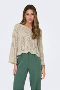 Only Su&eacute;ter de tejido troquelado