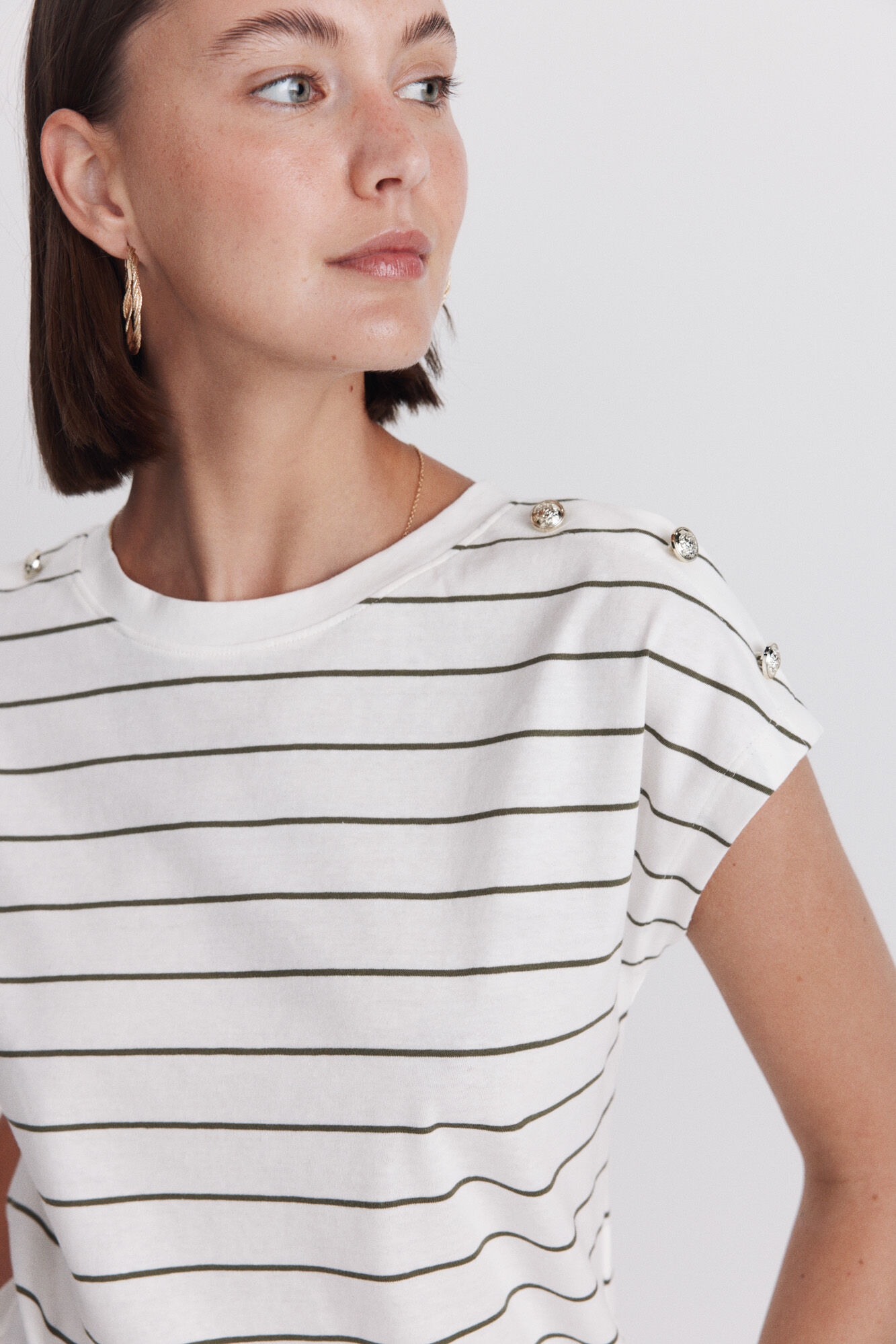Springfield Playera con botones dorados