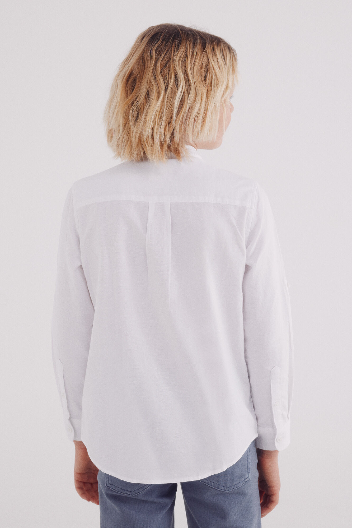 Springfield Kids Camisa estructura cuello mao ni&ntilde;o natural