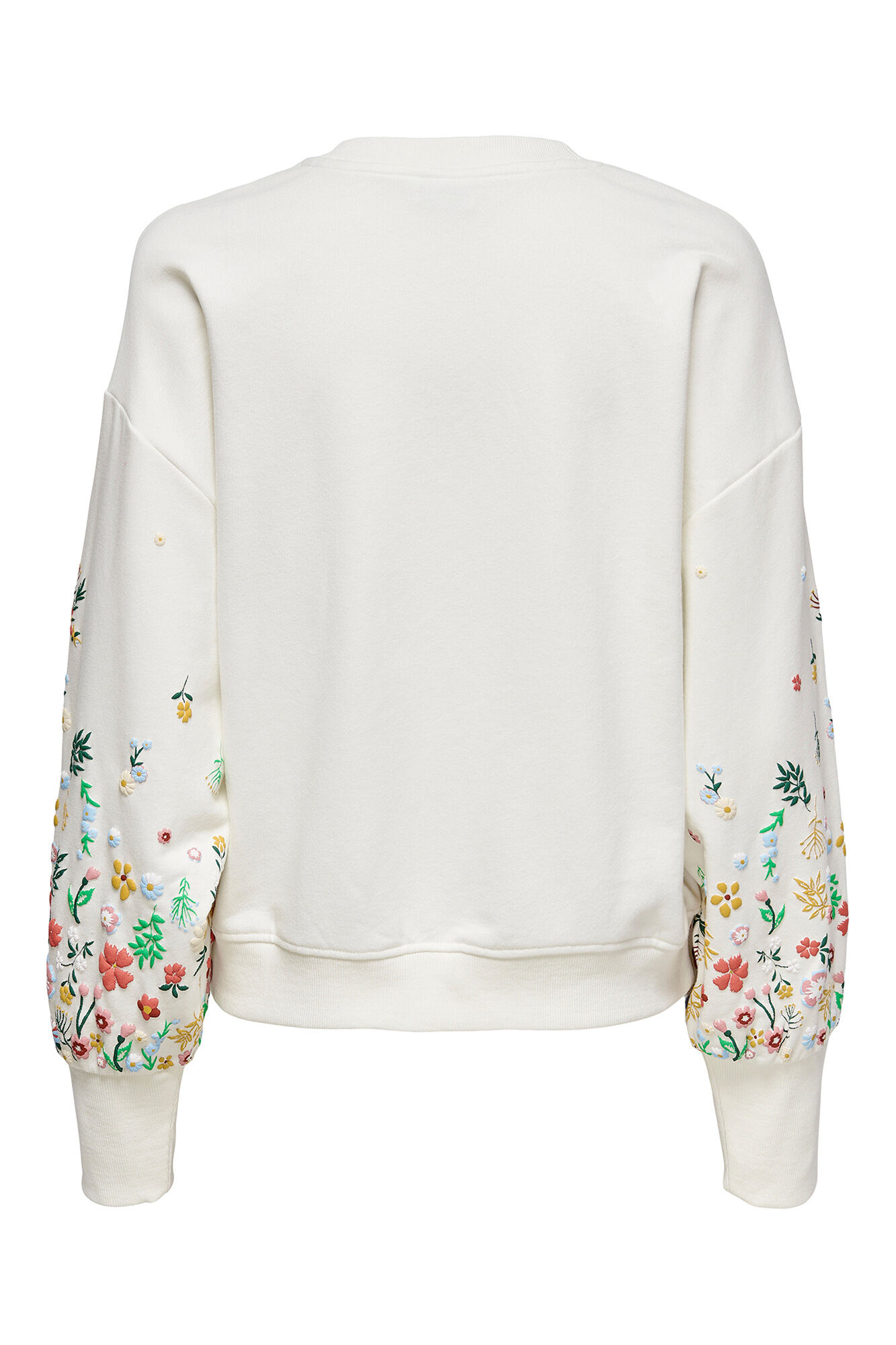 Only Sudadera de cuello redondo natural