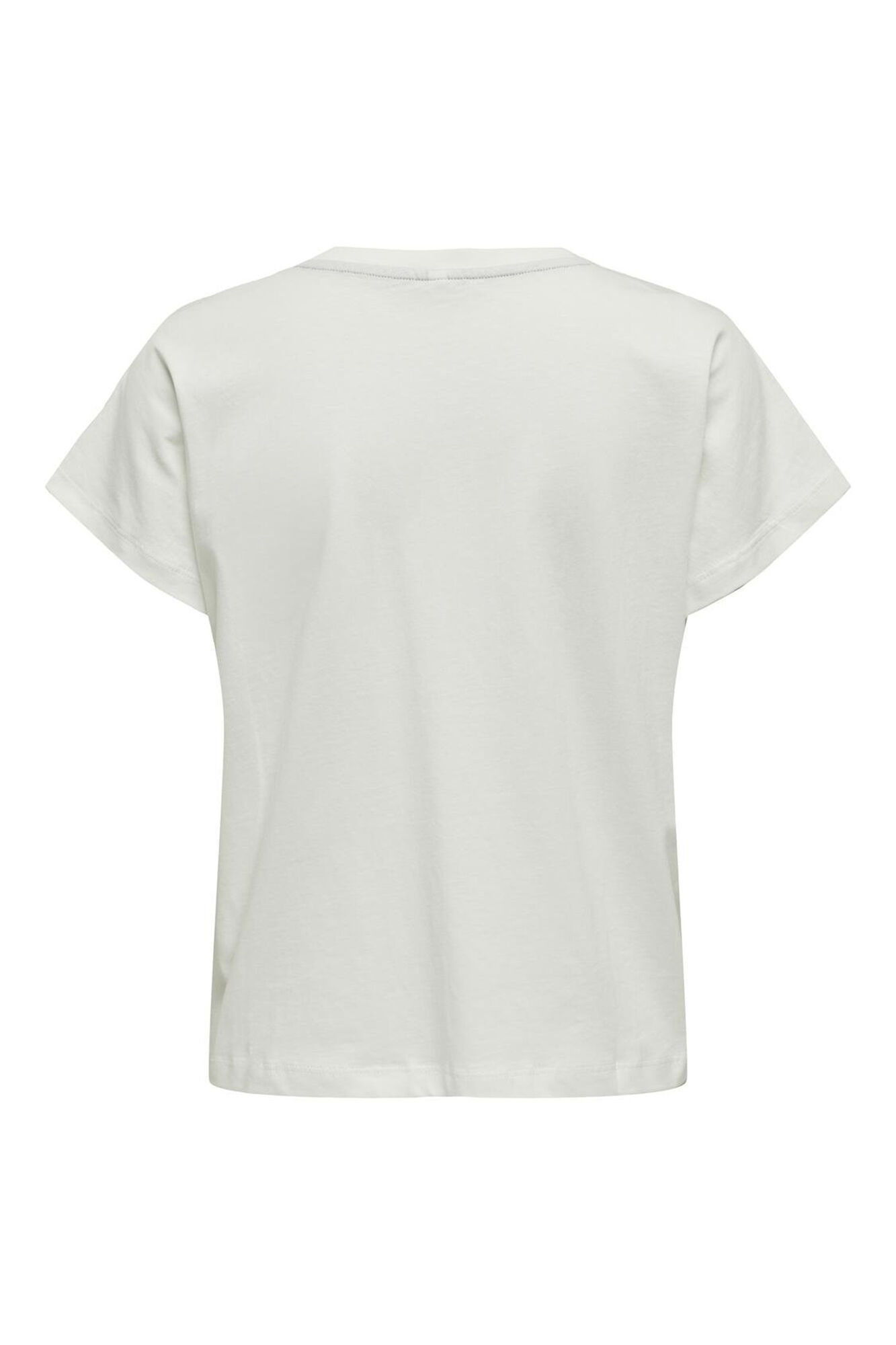 Only Playera de manga corta y cuello redondo natural