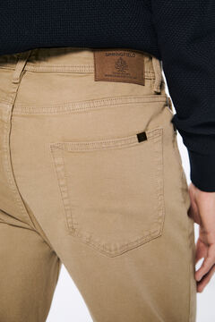 Springfield Pantalón color lavado slim fit beige
