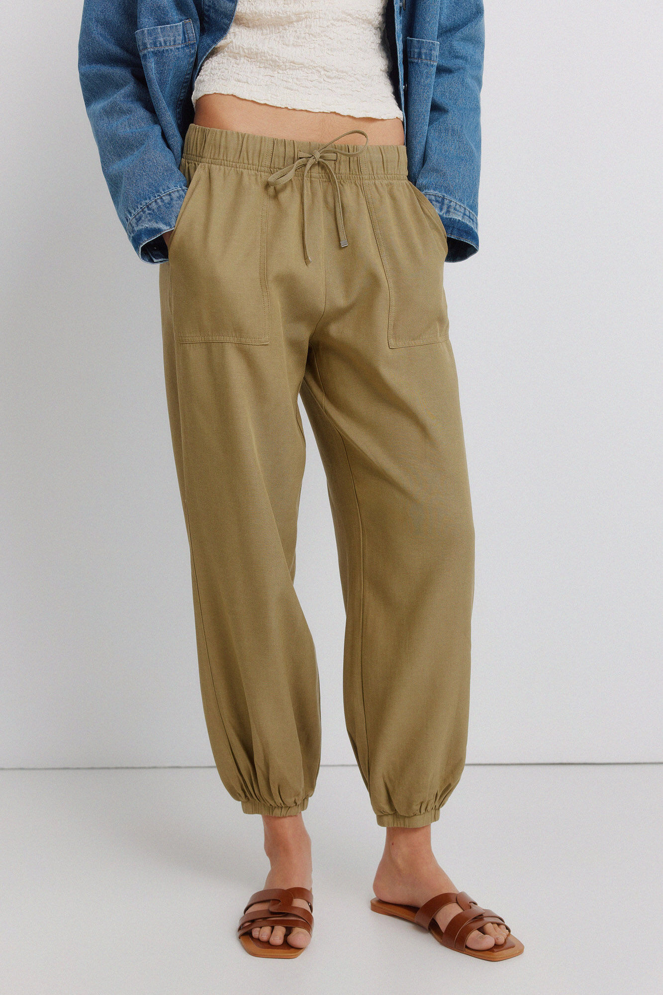 Springfield Pantalones jogger kaki