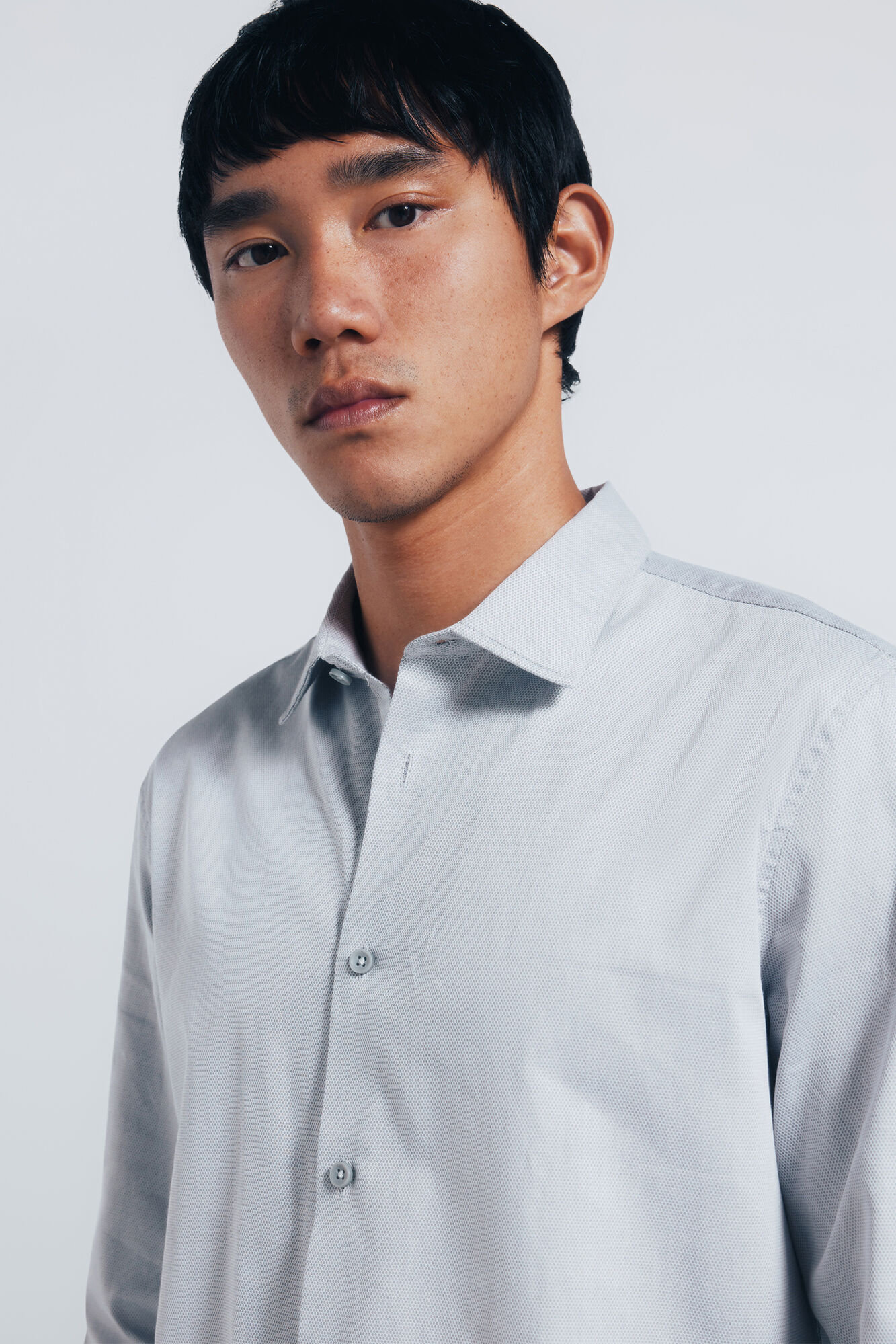 Springfield Camisa estructurada de f&aacute;cil cuidado gris