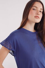 Springfield Playera manga volante plumetí estampado