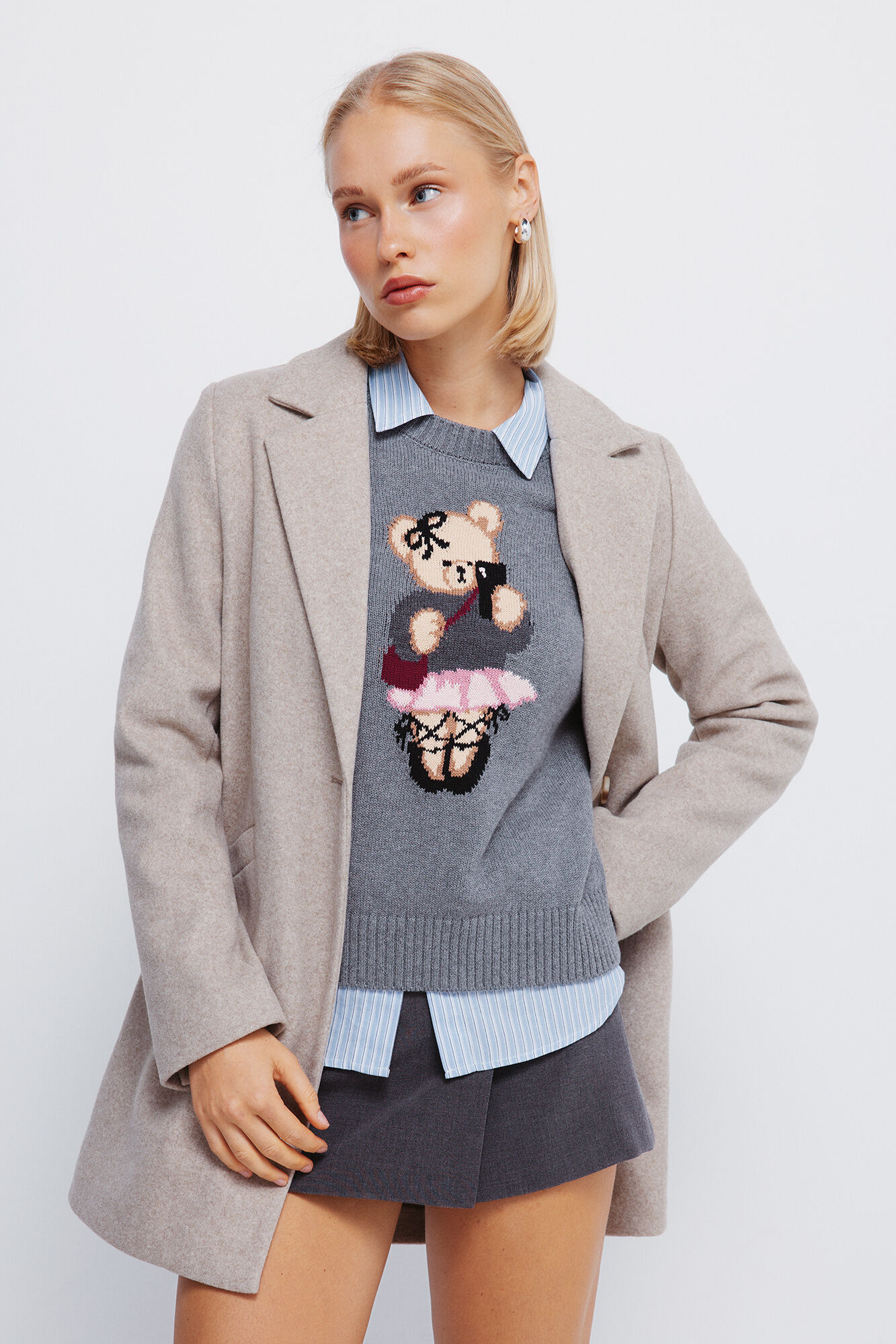 Springfield Chamarra de cuello con solapa de soft touch