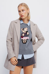 Springfield Chamarra de cuello con solapa de soft touch café