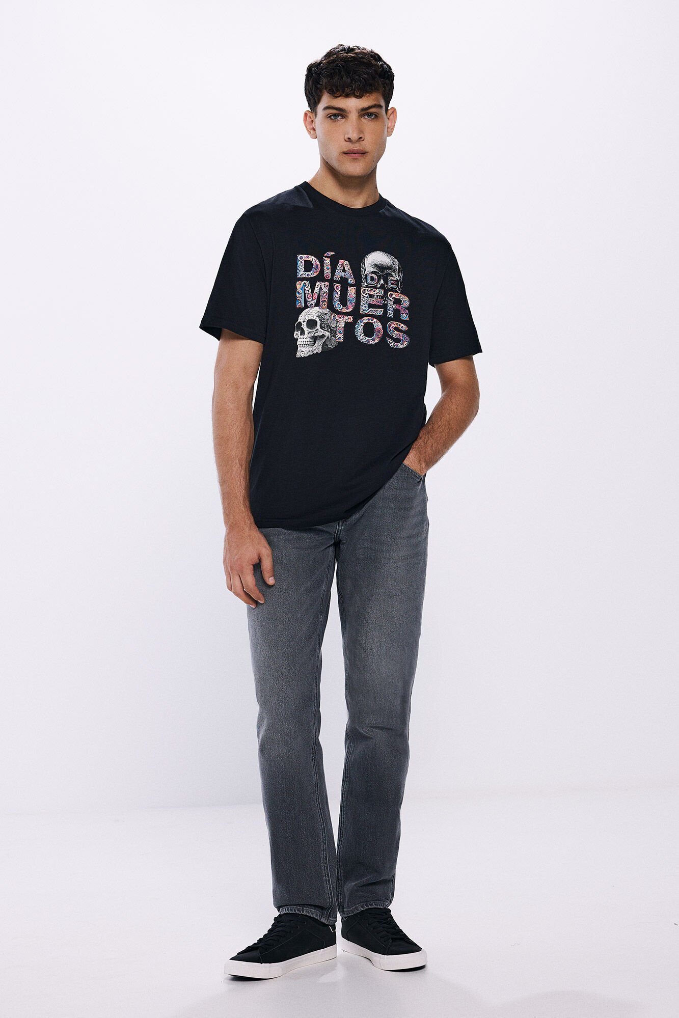 Springfield Playera dia de muertos negro