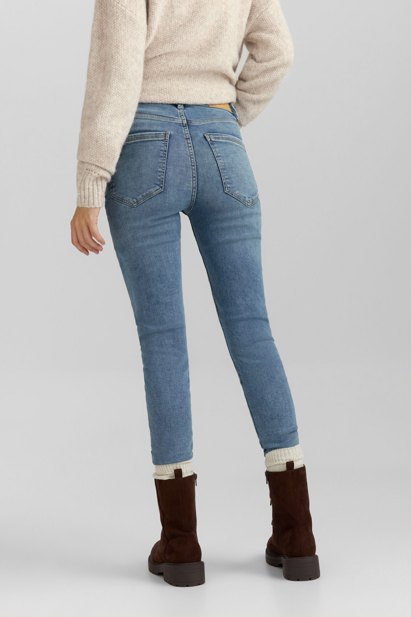 Springfield Jeans skinny de tiro alto azul