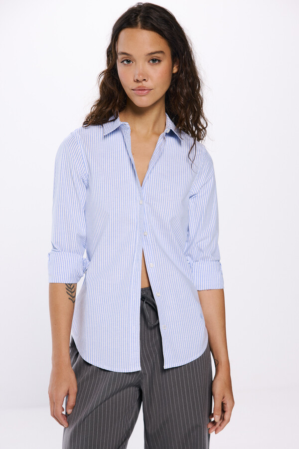 Springfield Camisa oxford azul