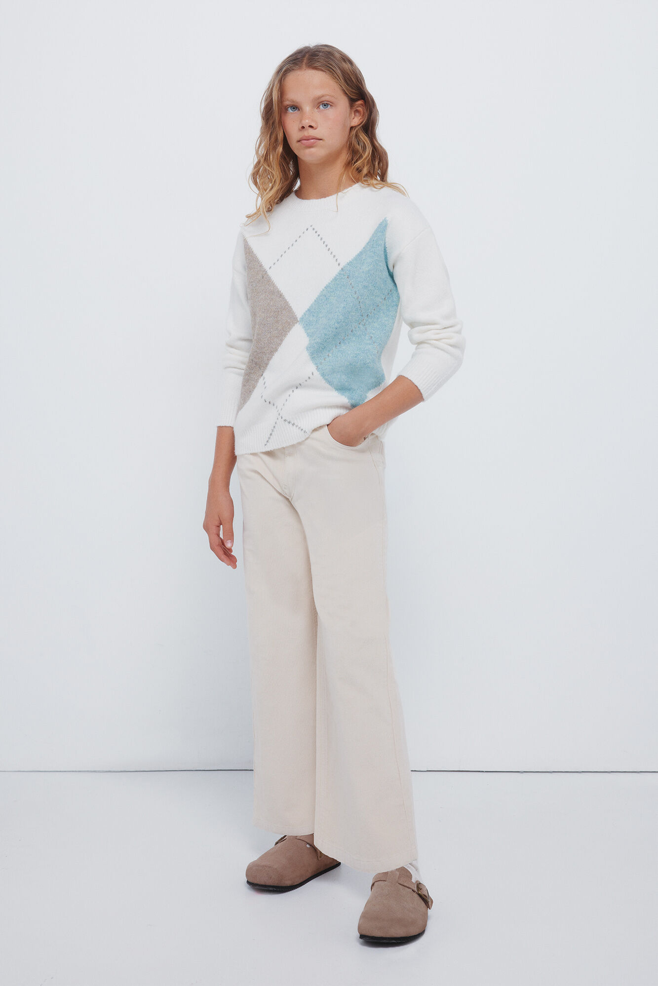 Springfield Kids Jersey de diamantes para ni&ntilde;a beige