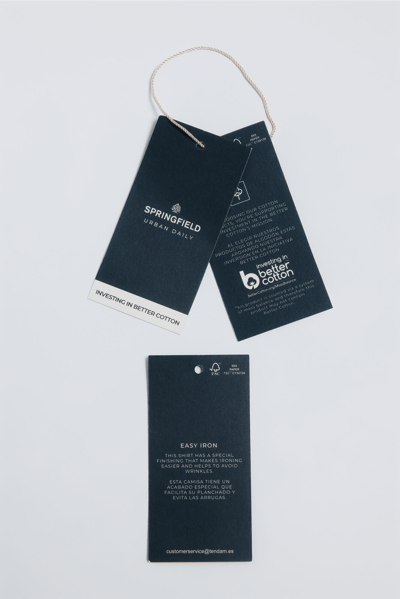 Springfield Camisa estructurada de f&aacute;cil cuidado azul