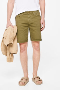 Springfield Bermuda vaquera 5 bolsillos slim lavada khaki