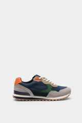 Springfield Zapatilla deportiva piel multicolor gris