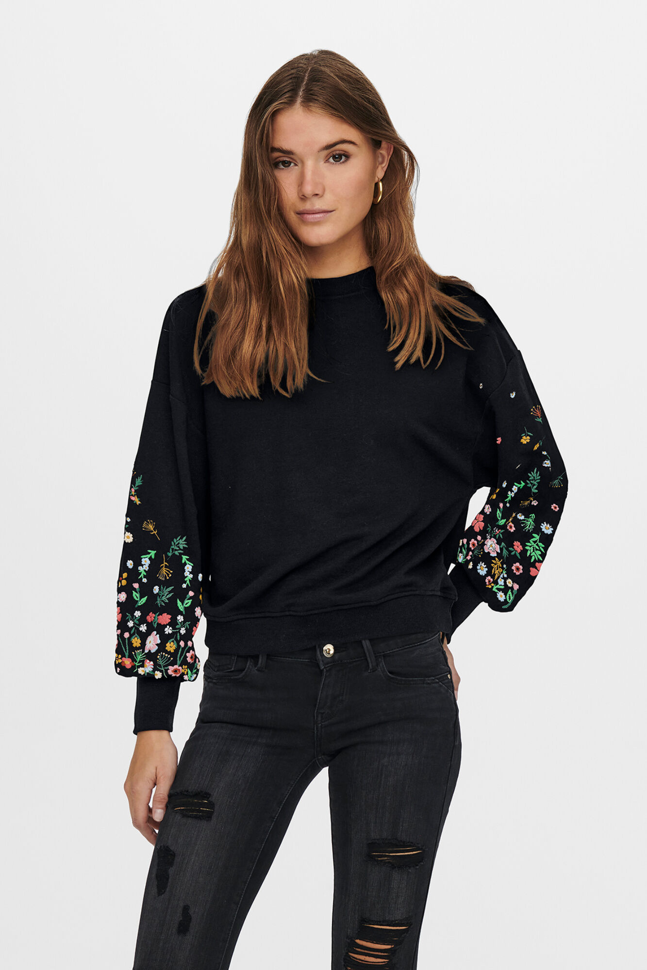Only Sudadera de cuello redondo