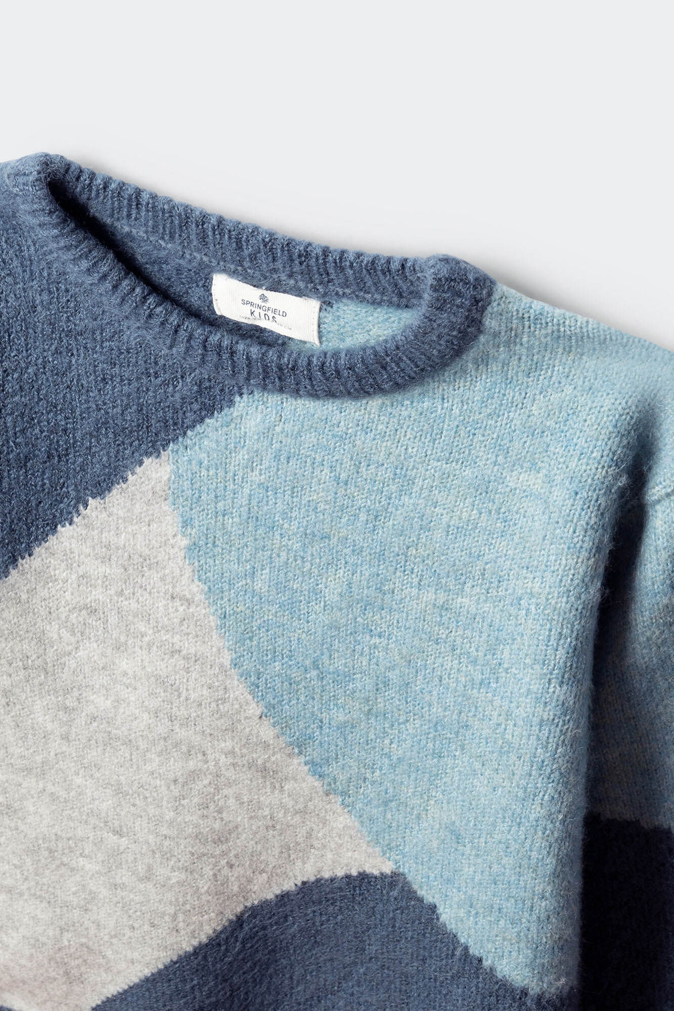 Springfield Kids Jersey con figuras geom&eacute;tricas para ni&ntilde;o azul