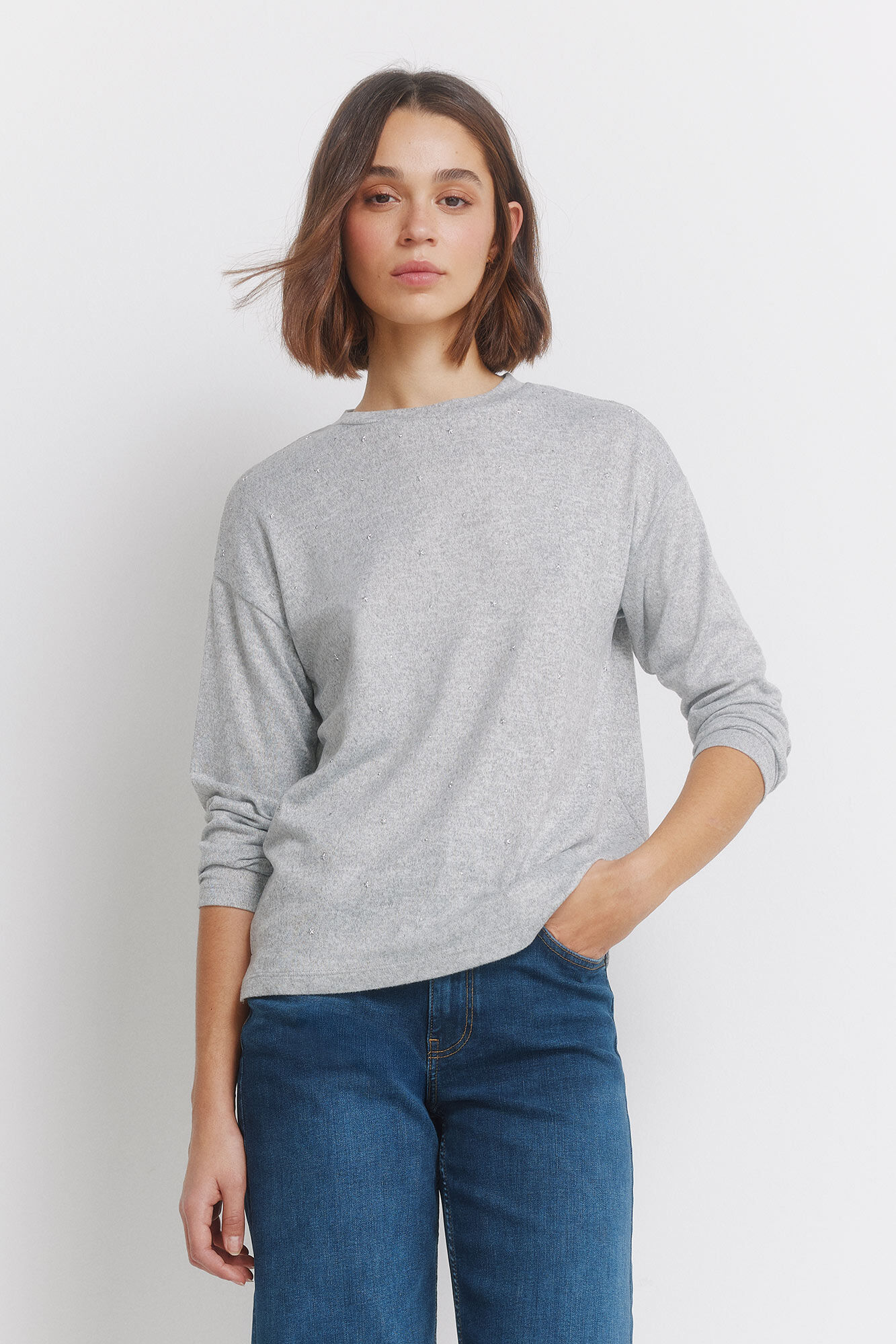 Springfield Playera con tachuelas en la parte delantera