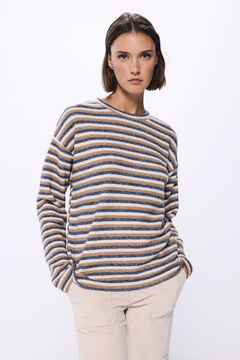 Springfield Playera rayas canalé café