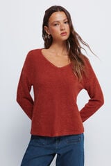 Springfield Playera con escote de encaje naranja