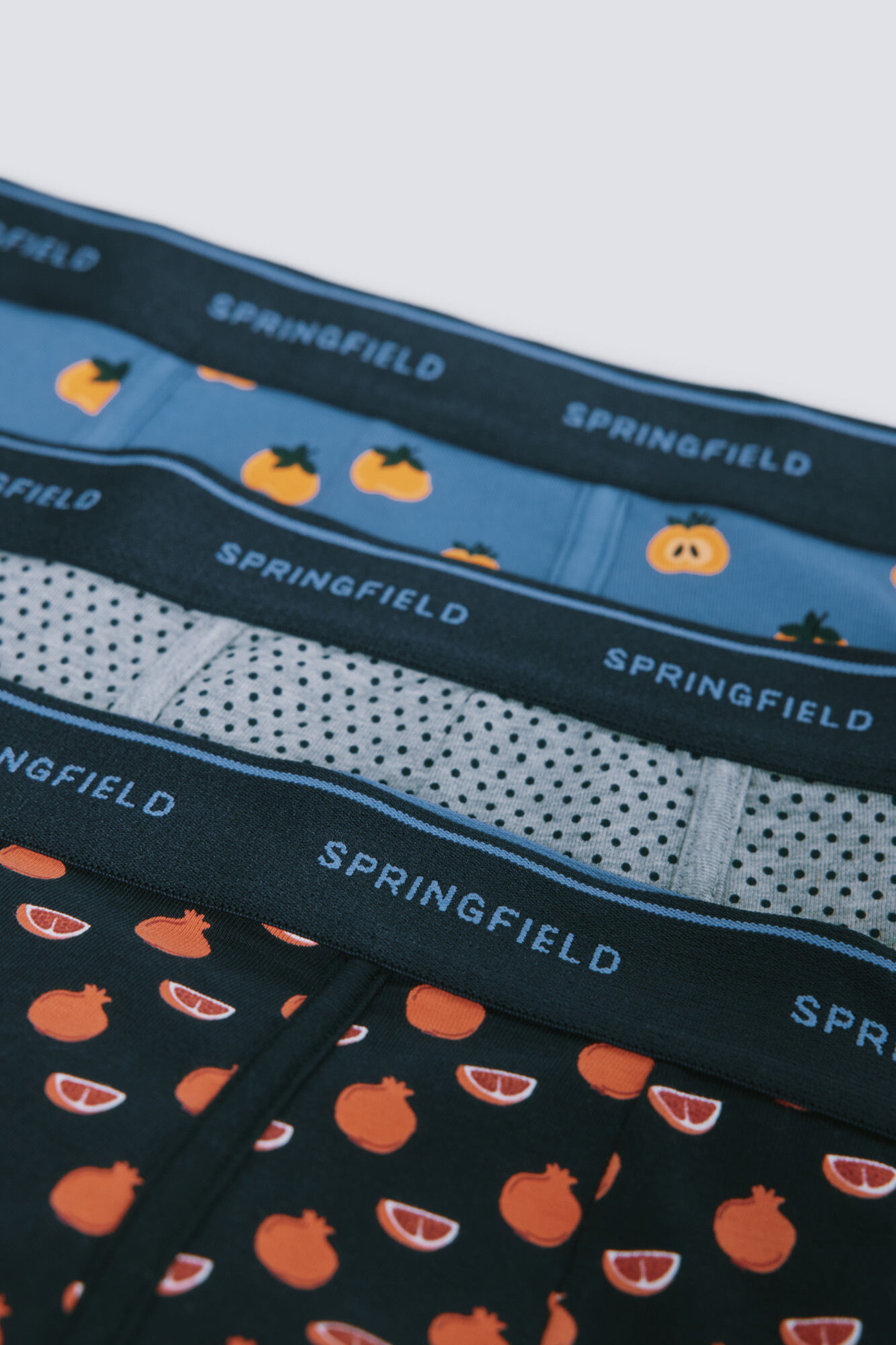 Springfield Paquete de 3 boxer de frutas azul