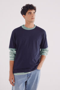 Springfield Playera contraste azul
