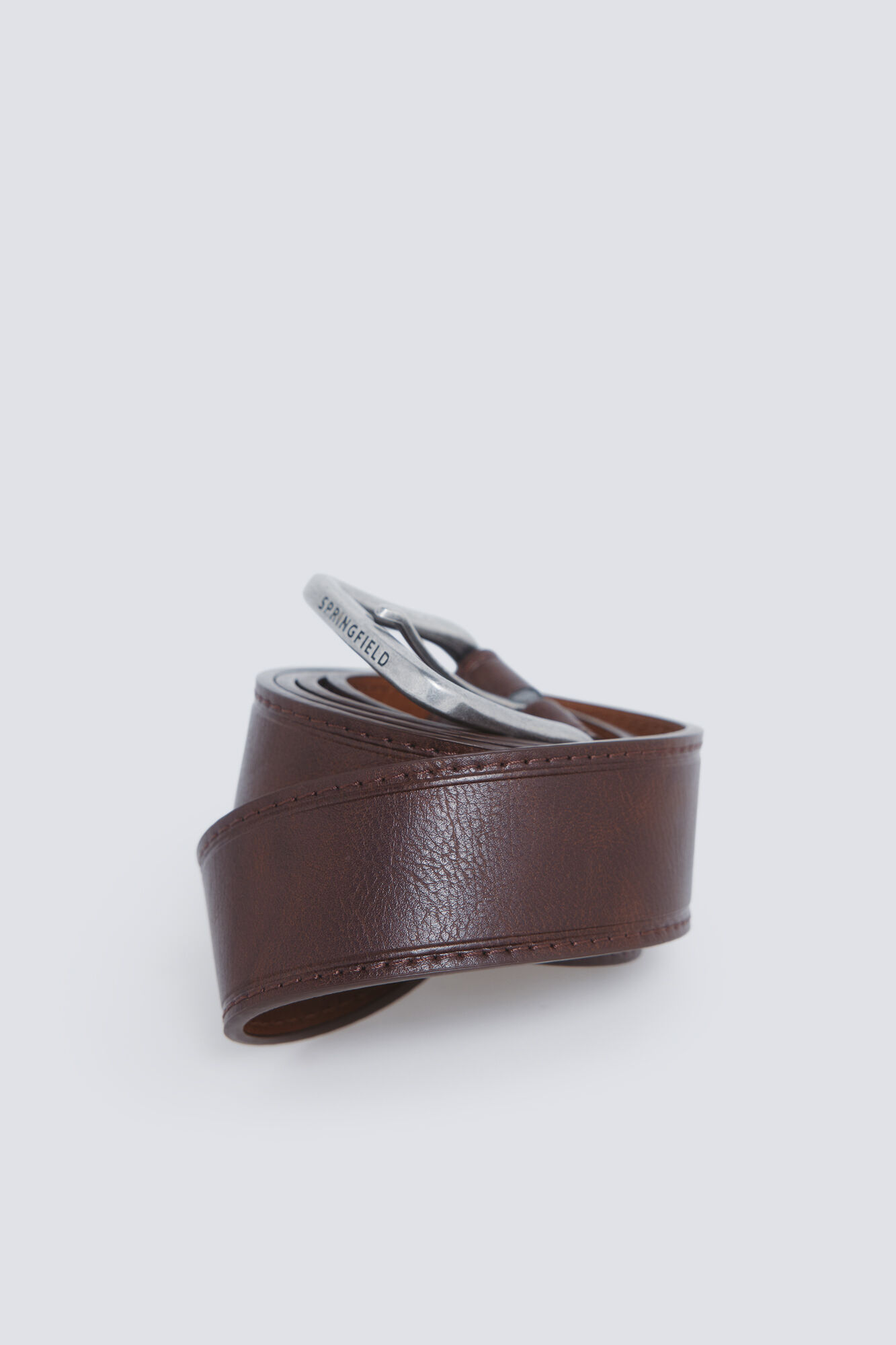 Springfield Cintur&oacute;n efecto piel pespuntes