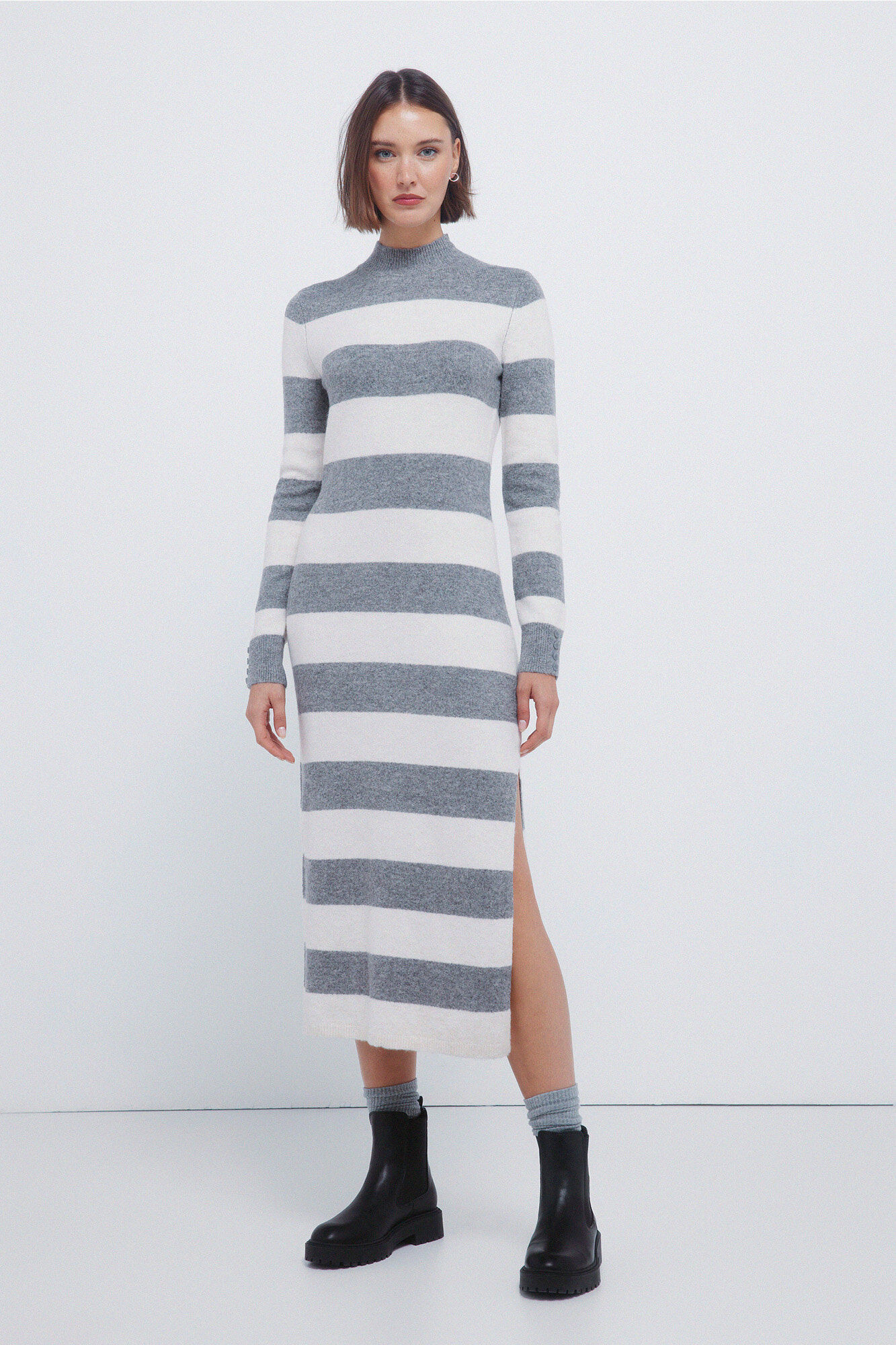 Springfield Vestido midi a rayas tejido Kodak