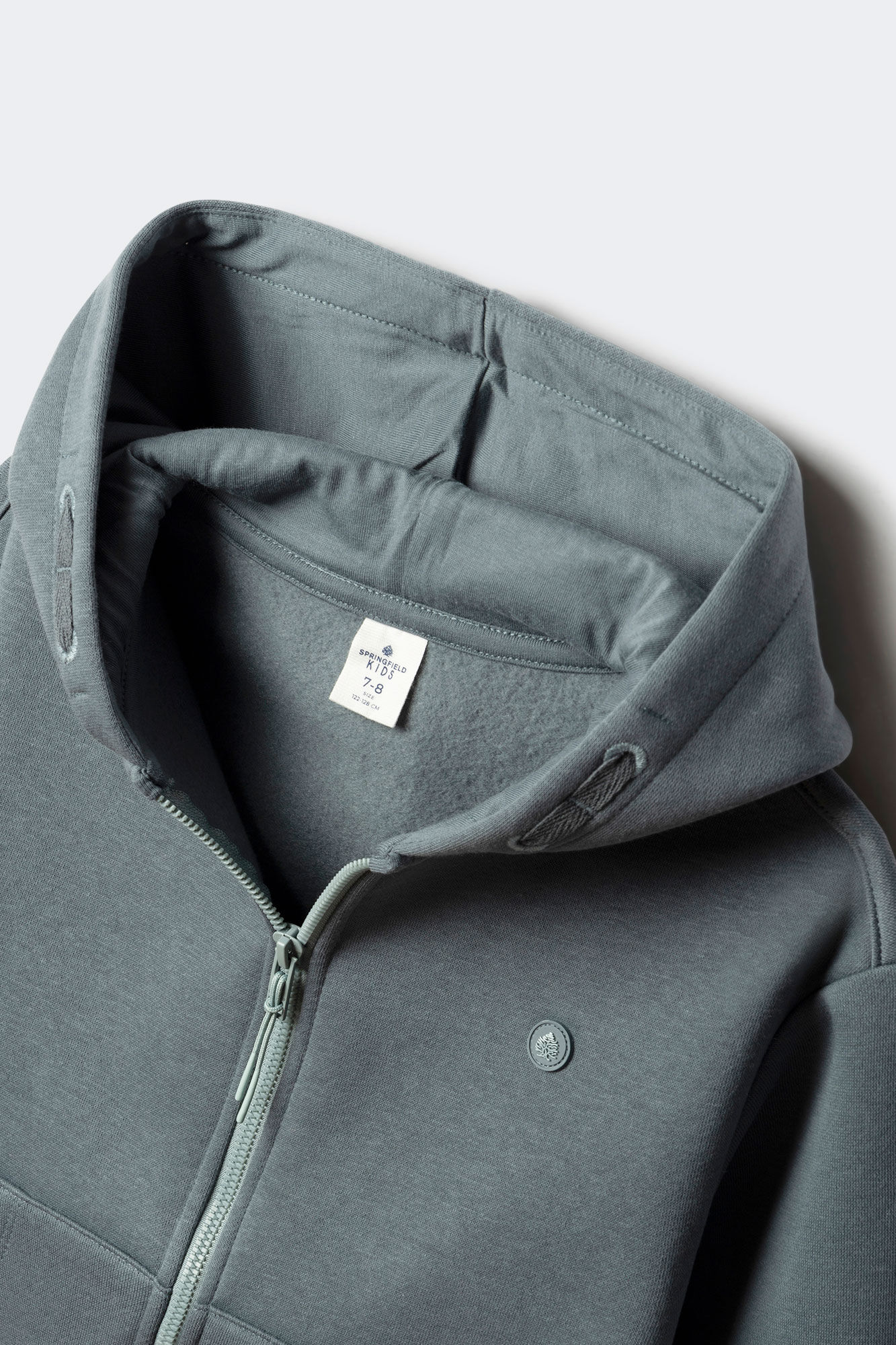 Springfield Kids Sudadera abierta con capucha ni&ntilde;o azul