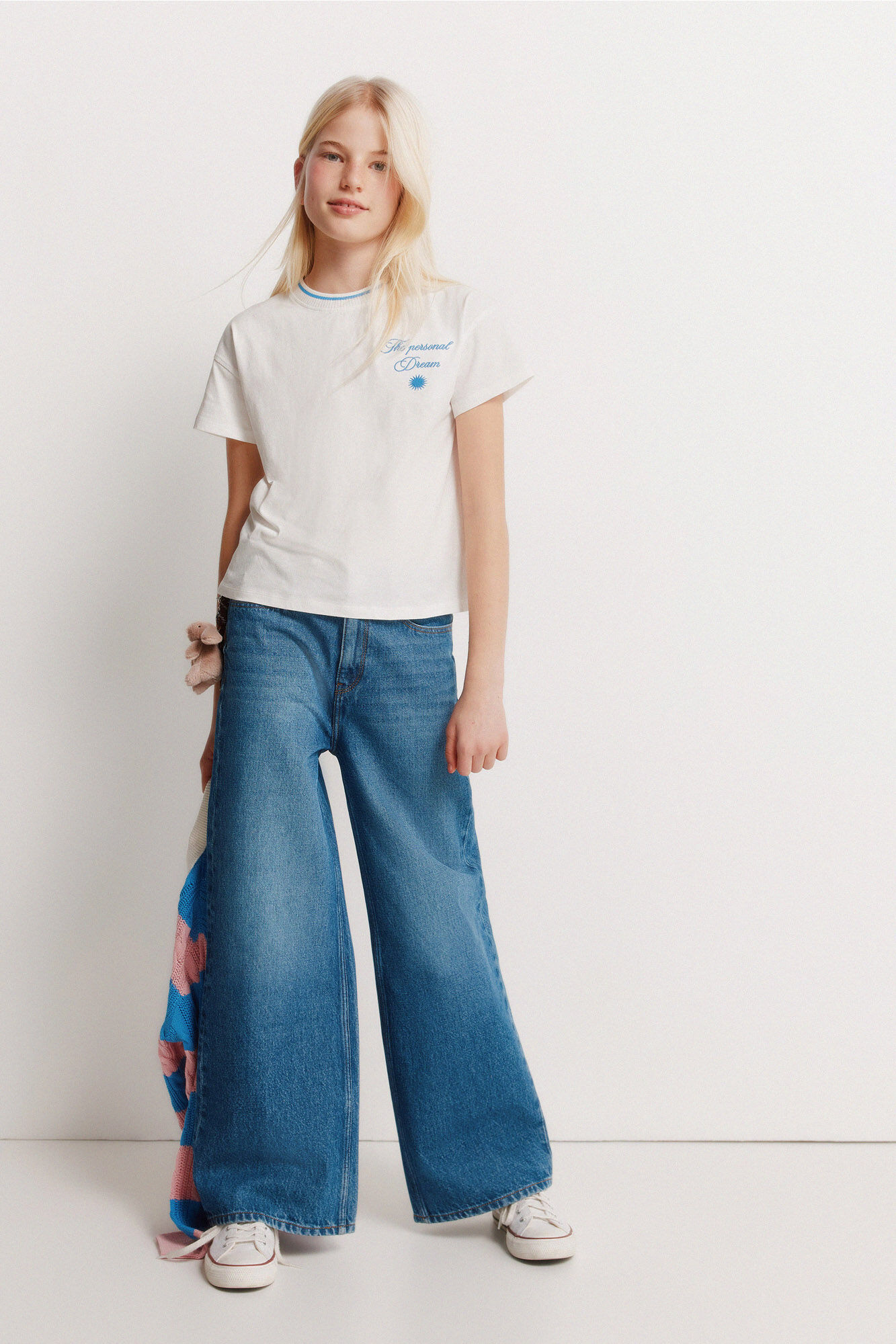 Springfield Kids Playera manga corta rebel para ni&ntilde;a marfil